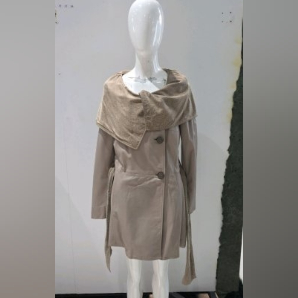 Ottimo Leather Tan Trench Coat for Women